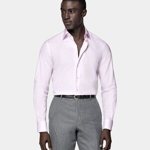 SuitSupply Pink Classic Collar Shirt